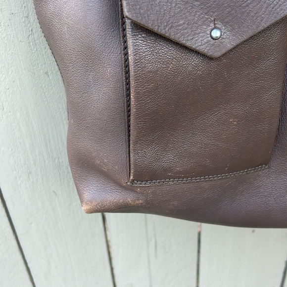 Madewell the Transport Satchel With Pockets Bohemian Festival Distressed Leather - Picture 9 of 15